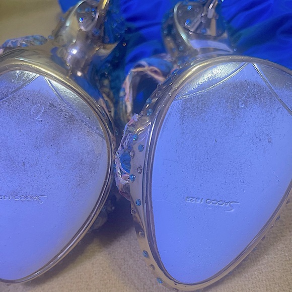 HEELS BY FRANCESCO SACCO SWAROVSKI GOLD/ MULTI COLOR MULE ‘s sz 7 - worn once✨ - Picture 13 of 14